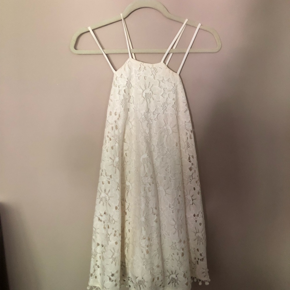 Lucy Paris Kate cross cross white dress